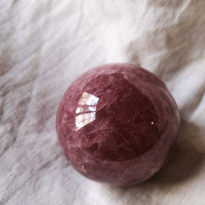 Strawberry quartz crystal sphere