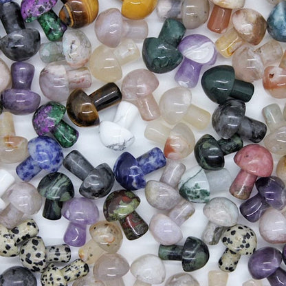 Mini crystal mushroom polished stone