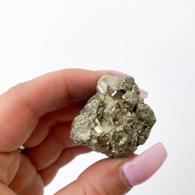 Pyrite crystal cluster chunk S-M