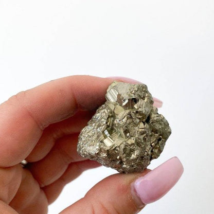 Pyrite crystal cluster chunk S-M