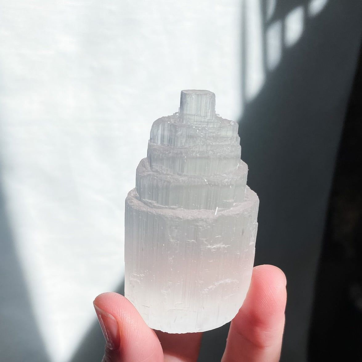 Selenite crystal charging tower 6cm - 30cm