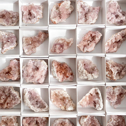Pink Amethyst crystal cluster M-L