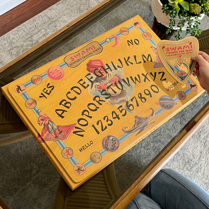 Witchy Ouija board / vintage swami spirit board game with planchette