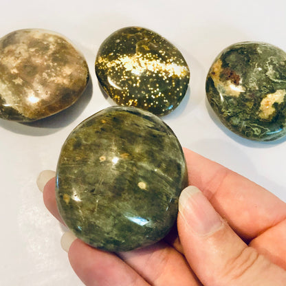 Ocean jasper crystal palm stone