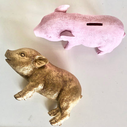 Piglet money bank / piggy money box statue