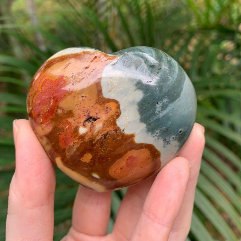 Desert jasper crystal heart Large
