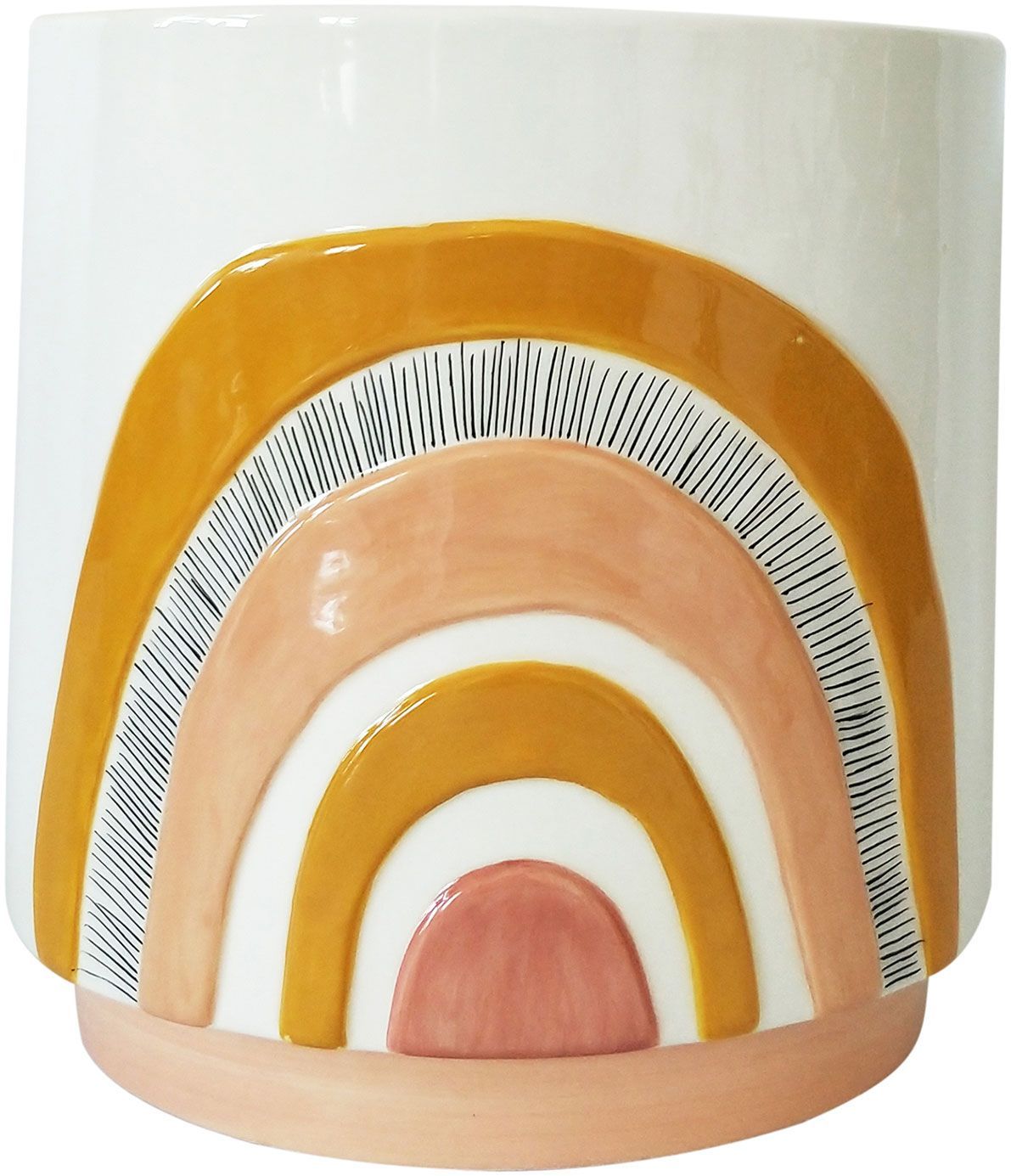 Rainbow dusty pink planter pot / hanging pot