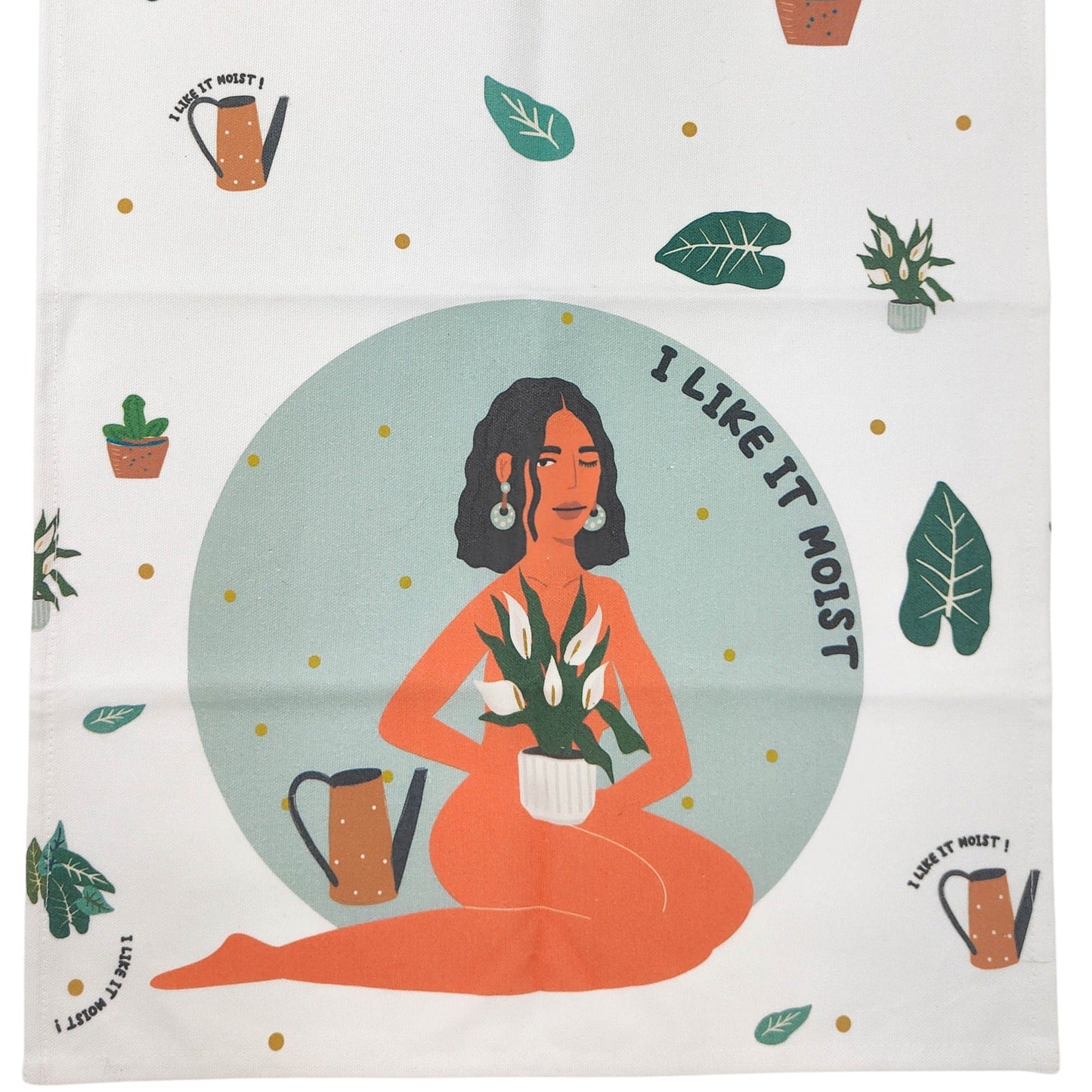 Naughty crazy plant lady kitchen linen - I like it hot n moist ;)