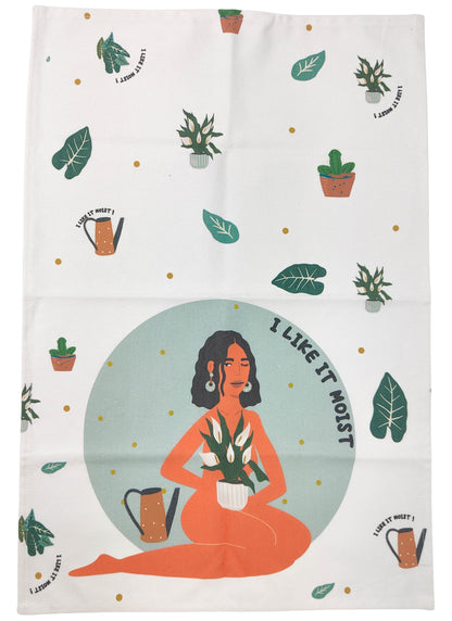 Naughty crazy plant lady kitchen linen - I like it hot n moist ;)