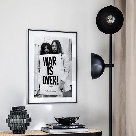 John Lennon pop culture war is over monochrome canvas print
