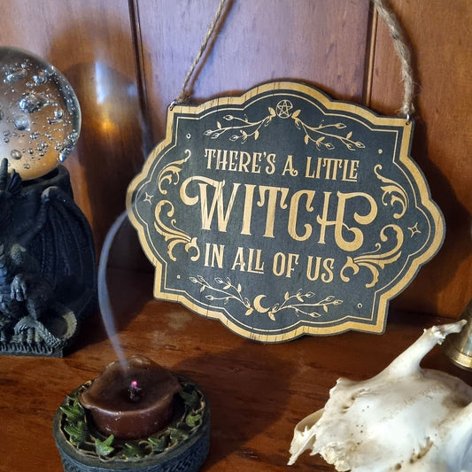 Witches wooden sign